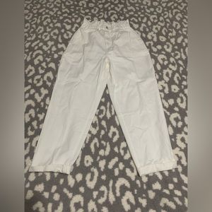 Women white work pants